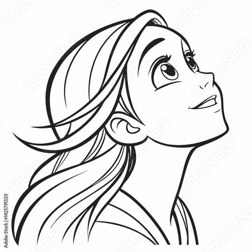 girl with long hair