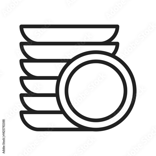 Plates icon vector image. Suitable for mobile apps, web apps and print media.