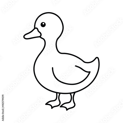 vector illustration of a duck