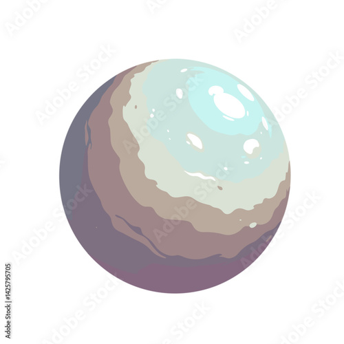 Abstract planet in pastel colors with a smooth texture  