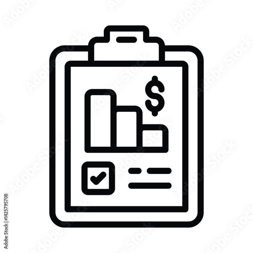 Sales Quota Vector outline icon. Eps10 file 