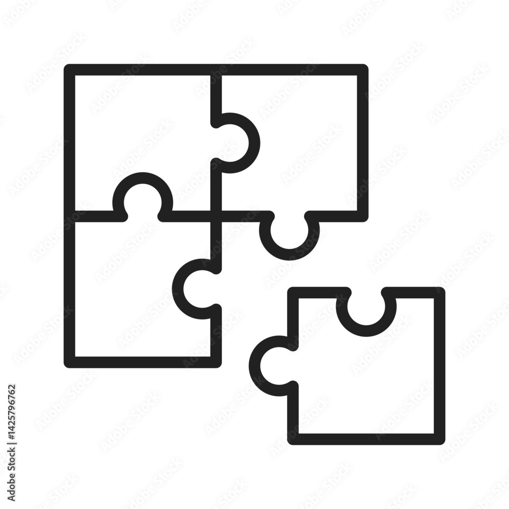 Puzzle icon vector image. Suitable for mobile apps, web apps and print media. Puzzle icon vector image. Suitable for mobile apps, web apps and print media.