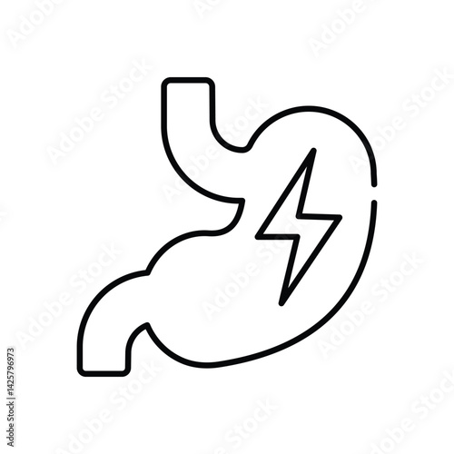 stomach pain Vector icon