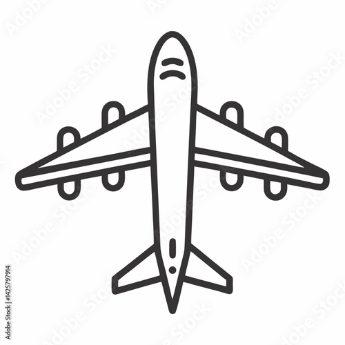vector illustration of airplane