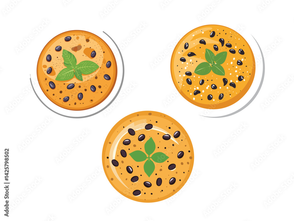 Fototapeta premium vector illustration of an indian food Dal Makhani (Black Lentil Curry)