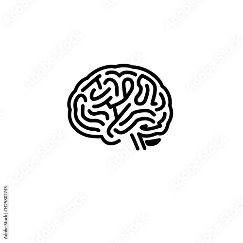 Brain icon symbol design that is modern, simple, and template-driven