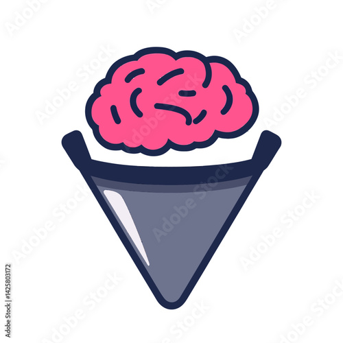 A brain filter from a modern perspective is illustrated as a standalone graphic on a clean white background