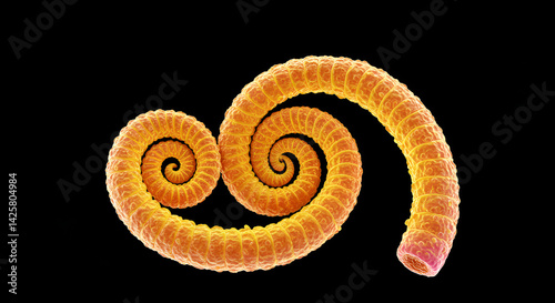 Spiral Xylem Vessels Isolated For Clarity photo