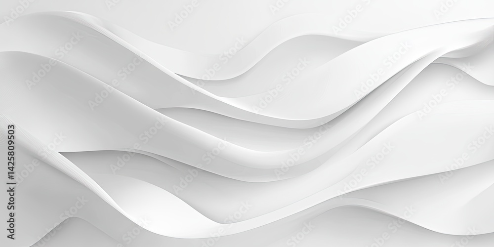 Abstract White Fabric Waves Background Abstract White Fabric Waves Background