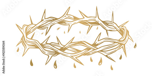 Illustration of jesus crown of thorns