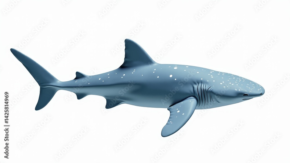 Fototapeta premium Whale Shark Isolated On White Background