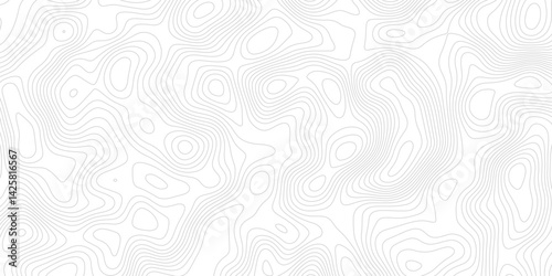 Topographic map background geographic line map with elevation assignments. Modern design with White background with topographic wavy pattern design.paper texture Imitation of a geographical map shades