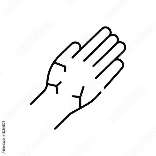 Dry skin Vector icon