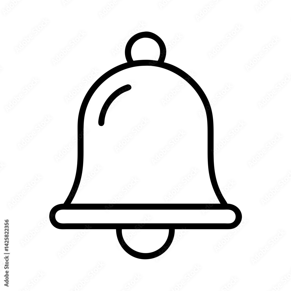 Bell notification alert alarm reminder message ringing sound symbol icon vector outline graphic design element Bell notification alert alarm reminder message ringing sound symbol icon vector outline graphic design element