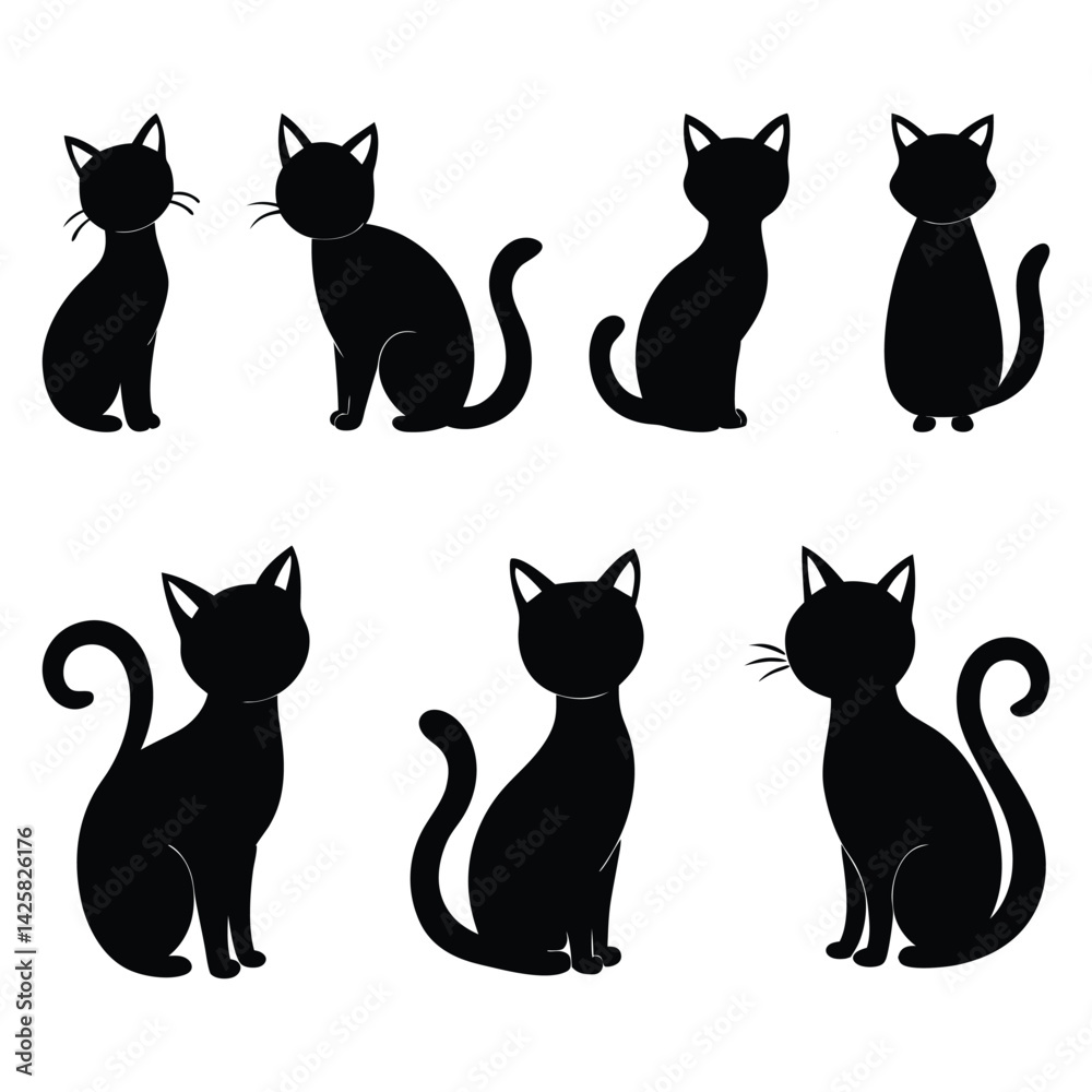 Fototapeta premium cat silhouette vector