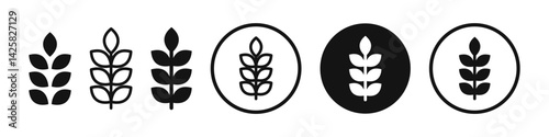 Wheat or rye icon. Grain logo. Vector.