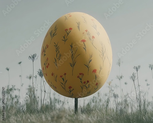 Yellow Sphere in Field