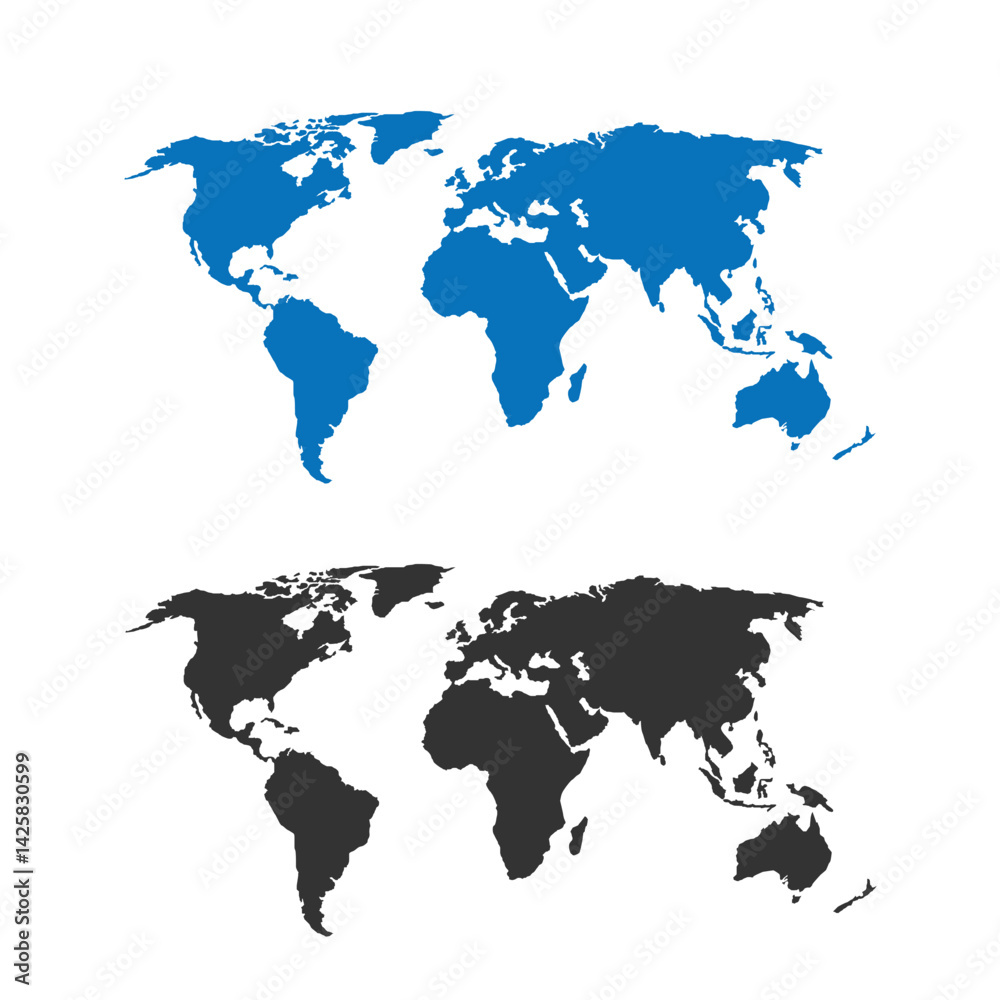 Fototapeta premium World Map Illustration drawing vector based on white background Vol 01