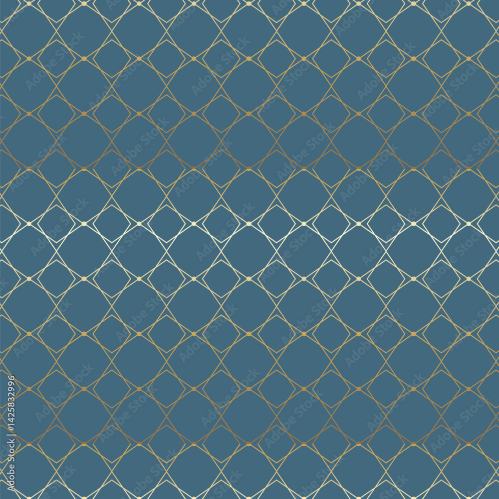 Naklejka premium Abstract Curved Diamond Pattern with Geometric Gold Lines – Elegant Modern Background for Luxury Design. Geometric Gold Line Pattern – Modern Luxury Abstract Design
