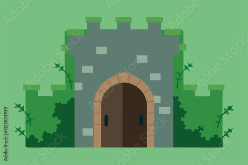 old castle in the green