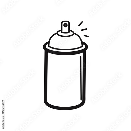 Creative Doodle Icon of a Spray Can for Your Design Projects