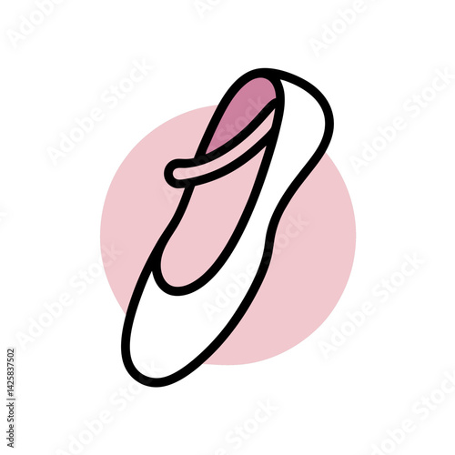 Charming Doodle Icon of Ballet Flat for Creative Projects