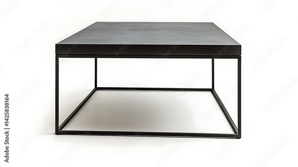 Black and white table with a square frame