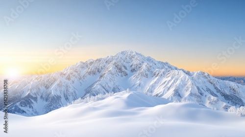 Wallpaper Mural Majestic winter mountain range panorama Torontodigital.ca