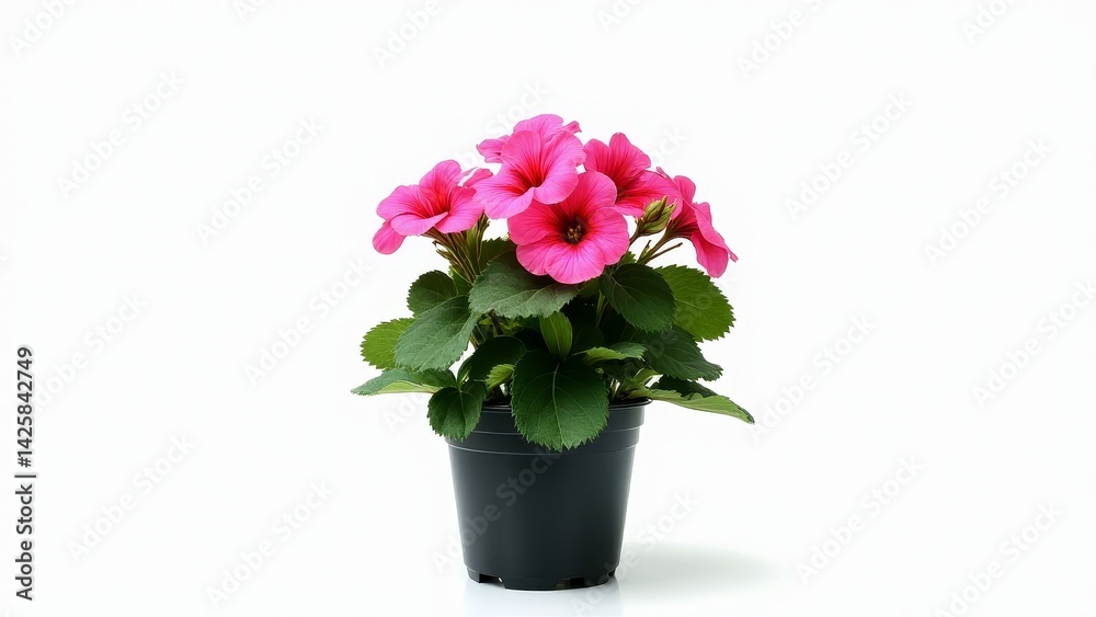 custom made wallpaper toronto digitalPink Impatiens Flower Plant In Black Pot