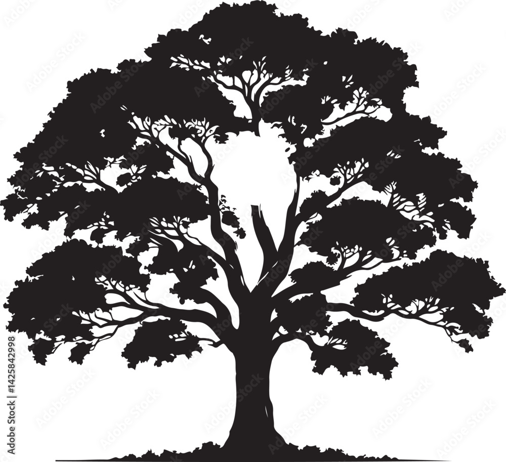 Obraz premium Big Tree silhouette design vector.