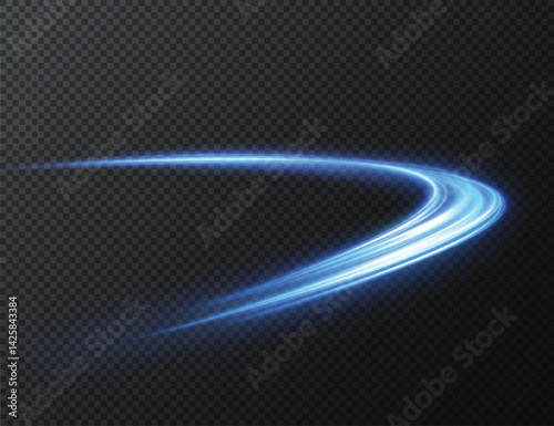 Light blue twirl. curve light effect of blue line. luminous blue circle. light blue pedestal.