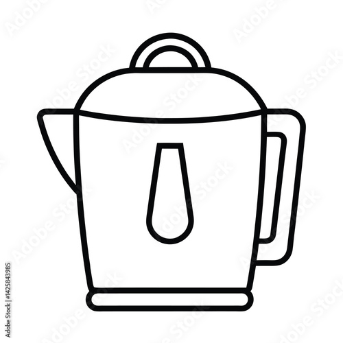 air fryer clipart line art vector on white background