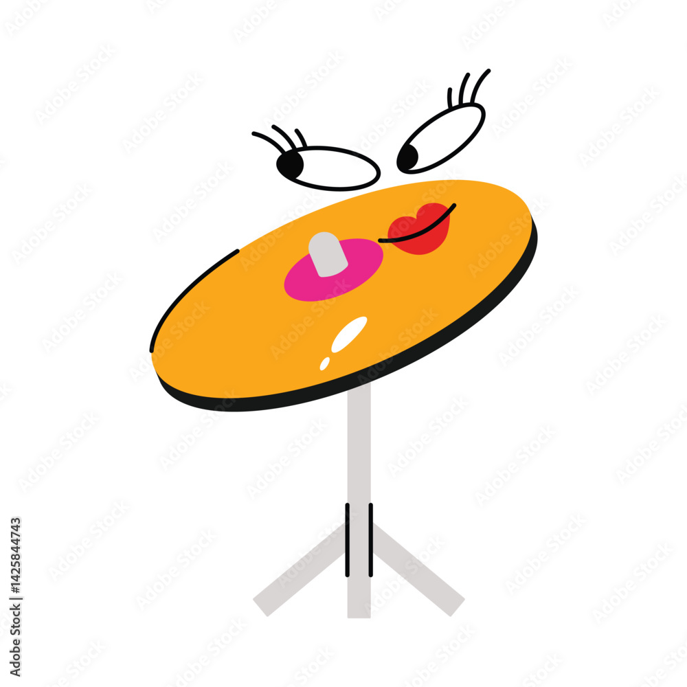 Cymbal vector Sticker. Eps 10 file