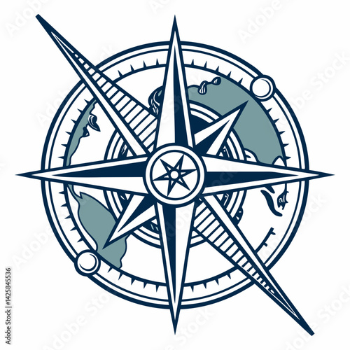 compass rose vector