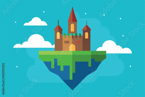 vector illustration of a castle