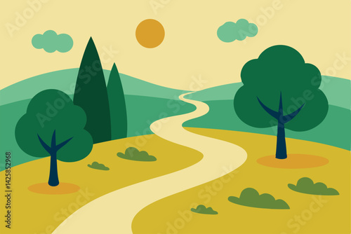 autumn landscape with trees