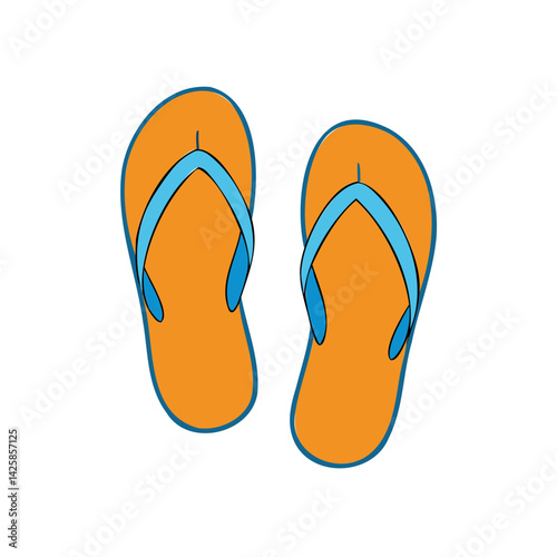 Flip Flops vector illustration on white background