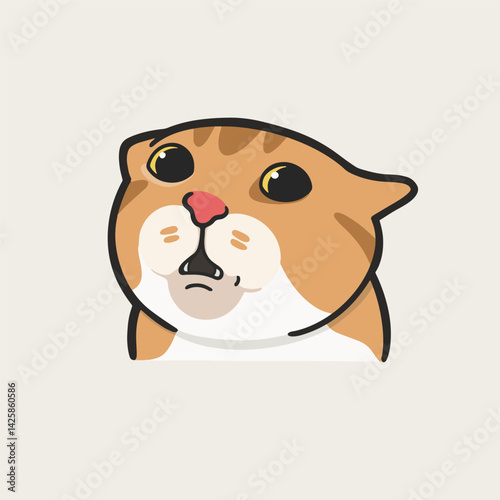 Moo Screaming Cat Meme Sticker T-shirt Vector Cute Illustration