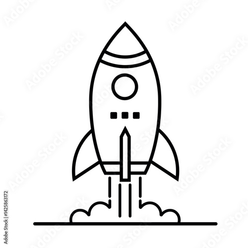 Rocket Launch Illustration