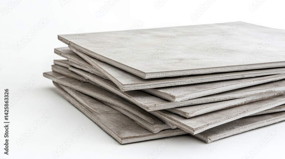 Raw Tiles Stacked on White Background for Installation Raw Tiles Stacked on White Background for Installation