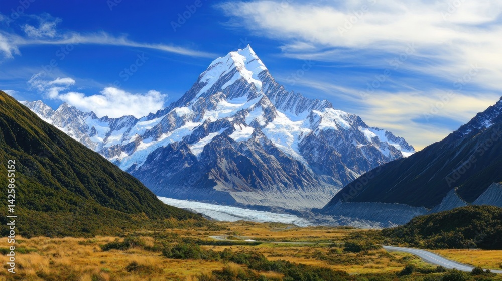 Fototapeta premium Majestic Mount Cook, Awe-Inspiring New Zealand Landscape
