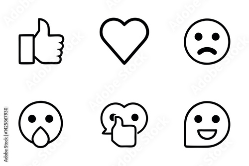 social media reaction icon set 1.eps