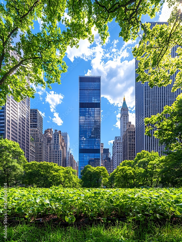 Fototapeta premium NYC Park Skyline View