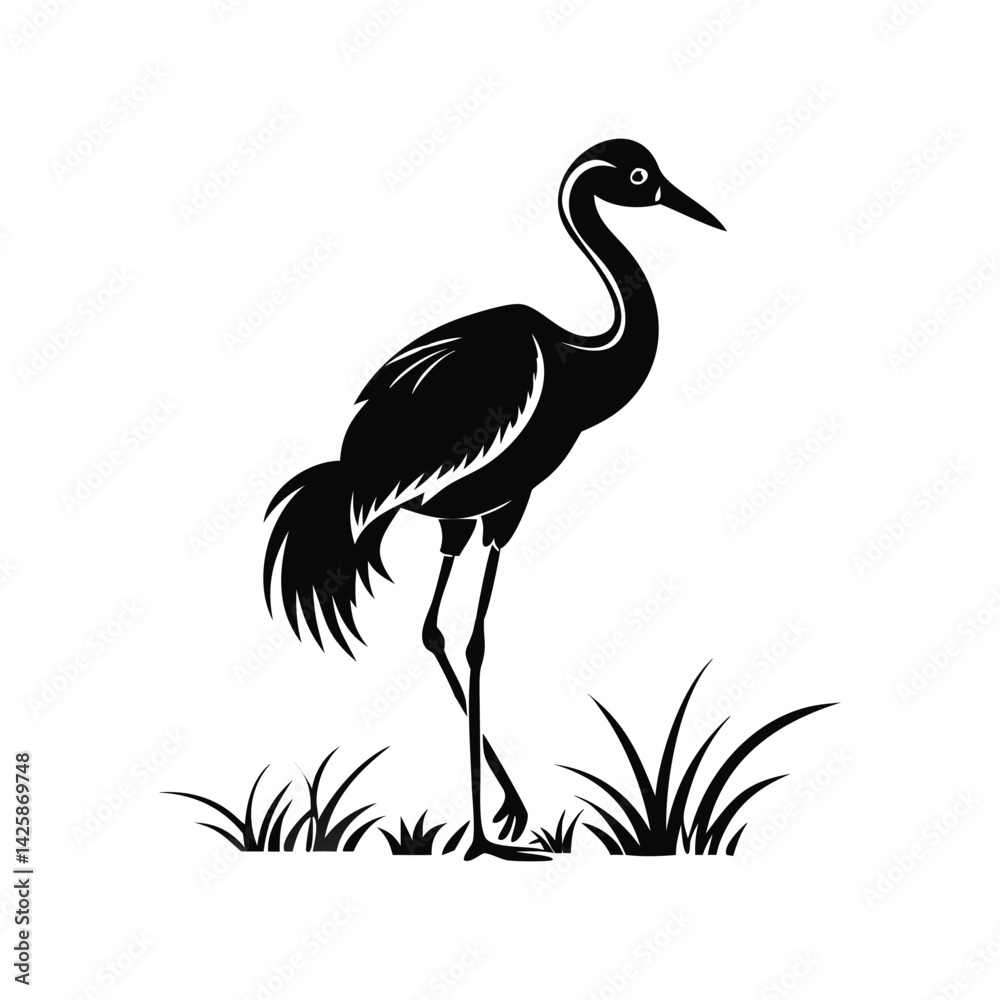 heron silhouette vector heron silhouette vector