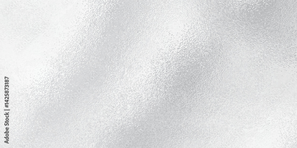 Vector shiny foil or silver metallic pattern. Texture of transparent, matte white and grey frosted glass, blur effect