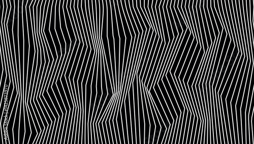 Abstract geometric pattern with stripes, lines. Seamless vector background. White and black ornament. Simple lattice graphic design.