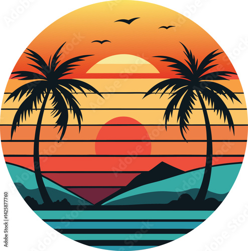 summer t-shirt vector design