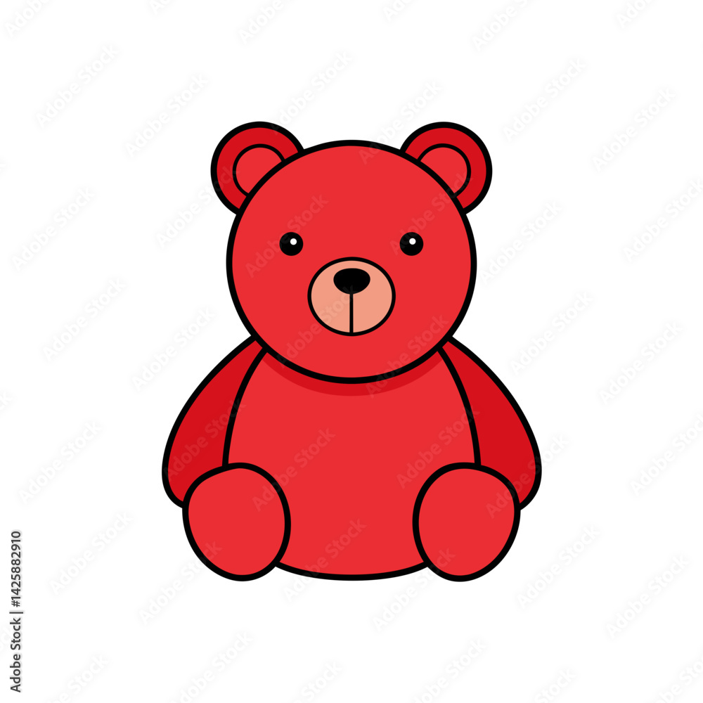 Obraz premium Charming Doodle Vector Icon of a Teddy Bear for Your Projects