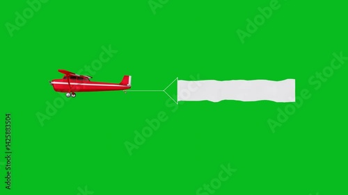 Airplane flying with a banner 