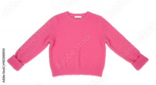 Hot pink sweater stylish and comfortable apparel